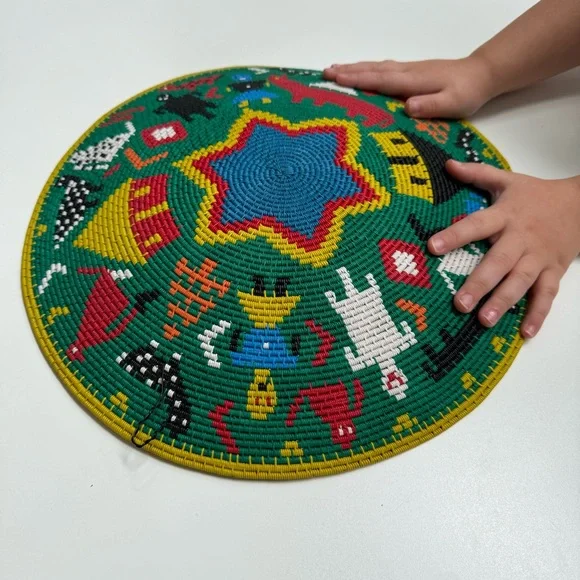 African Zulu Telephone Wire Basket / Bowl Woven Platter - Picture 5 of 15